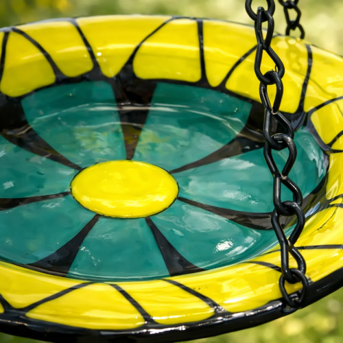  Golden Hour – Sunlit ·  Handmade Butterfly Puddler Glass Garden Feeder