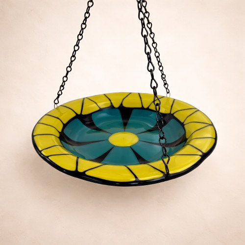  Golden Hour – Sunlit ·  Handmade Butterfly Puddler Glass Garden Feeder