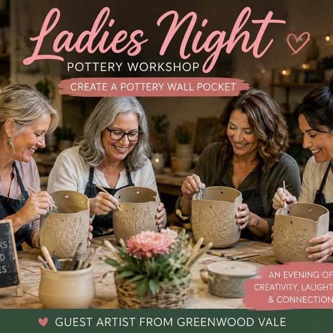 Ladies Night Pottery Wall Pocket Workshop